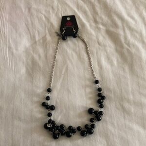 Paparazzi Elegant Black and Silver Necklace